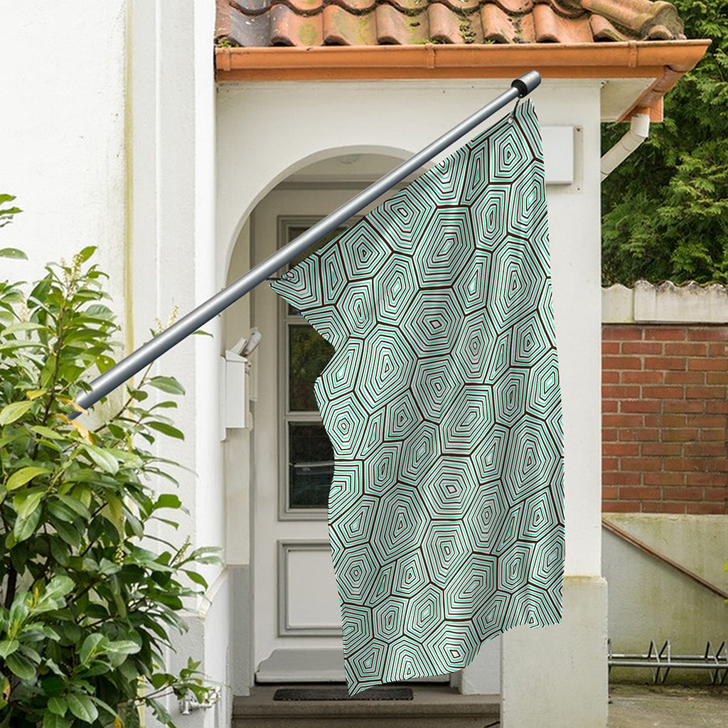 Turtle Shell Pattern Print Polyester Flag