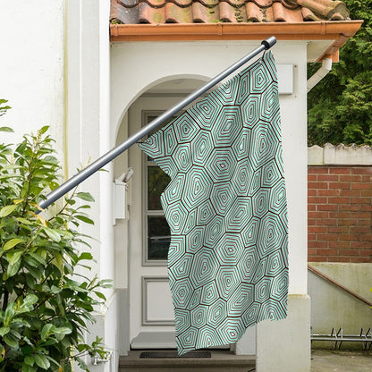 Turtle Shell Pattern Print Polyester Flag