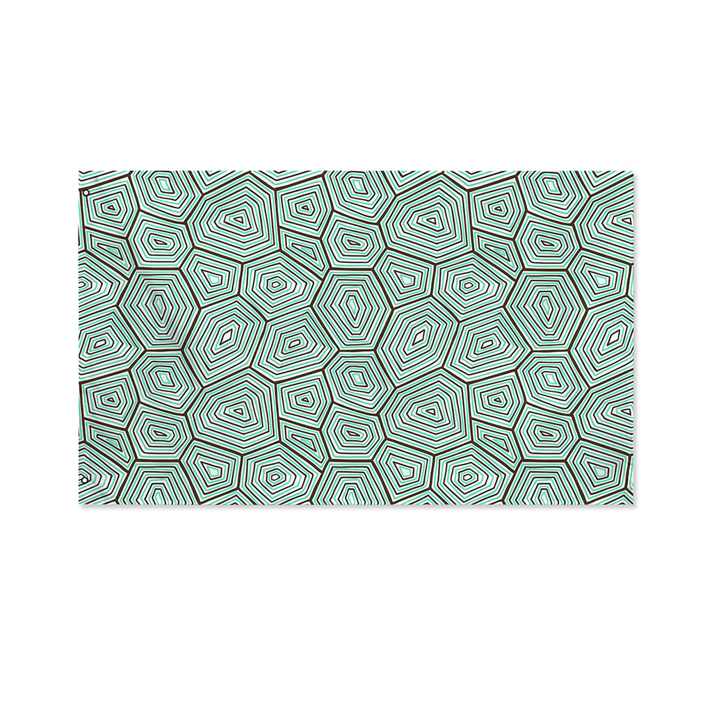 Turtle Shell Pattern Print Polyester Flag