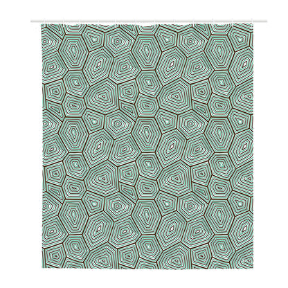 Turtle Shell Pattern Print Polyester Shower Curtain