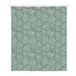 Turtle Shell Pattern Print Polyester Shower Curtain