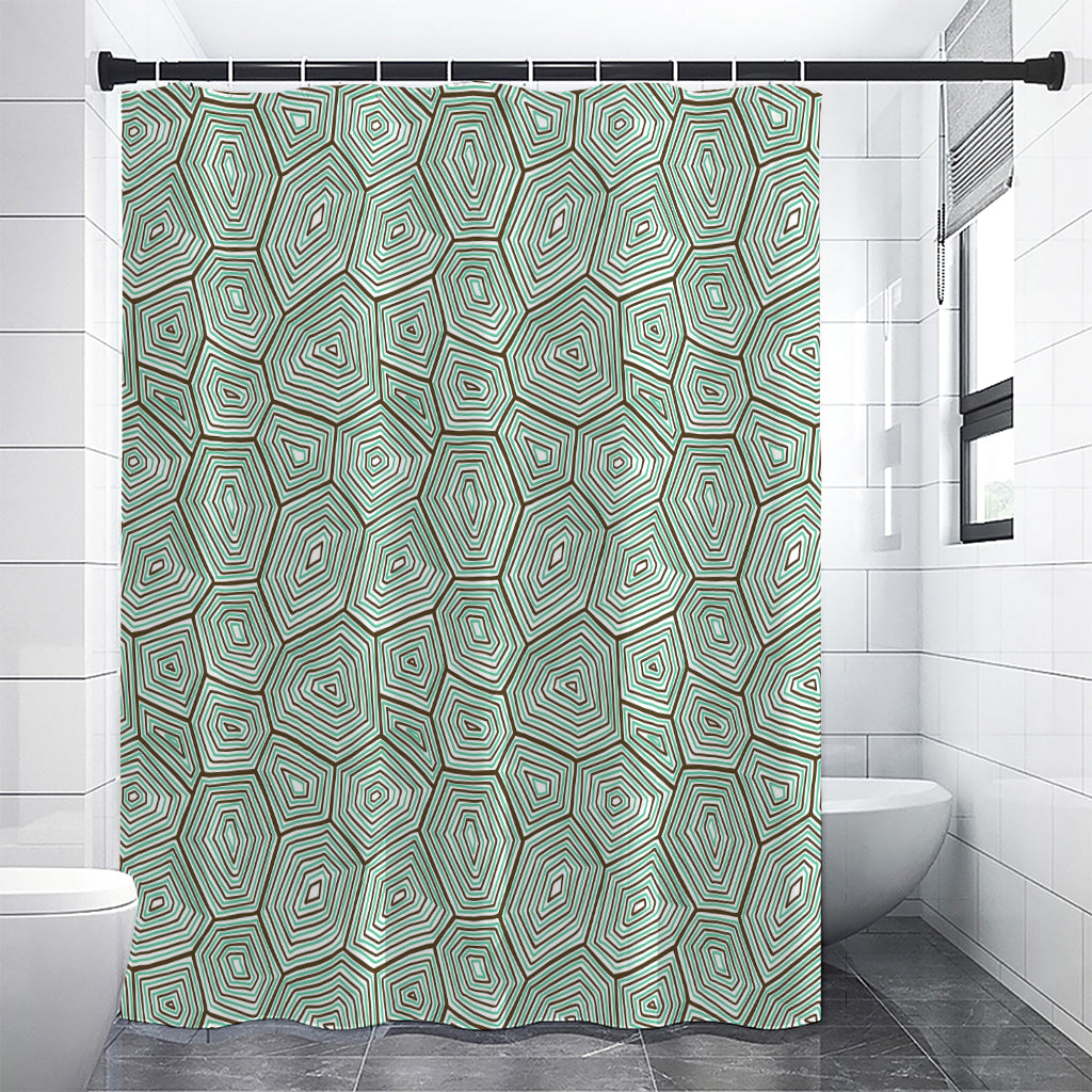 Turtle Shell Pattern Print Premium Shower Curtain
