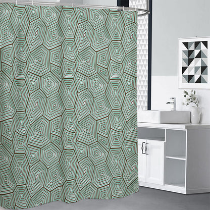 Turtle Shell Pattern Print Premium Shower Curtain