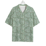 Turtle Shell Pattern Print Rayon Hawaiian Shirt