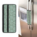Turtle Shell Pattern Print Refrigerator Handle Covers