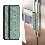 Turtle Shell Pattern Print Refrigerator Handle Covers