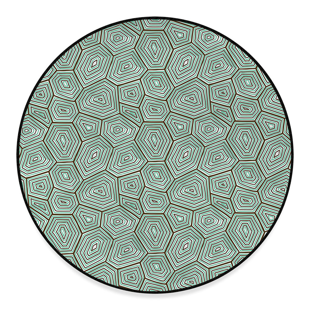 Turtle Shell Pattern Print Round Floor Mat