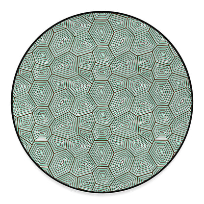 Turtle Shell Pattern Print Round Floor Mat