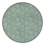 Turtle Shell Pattern Print Round Floor Mat