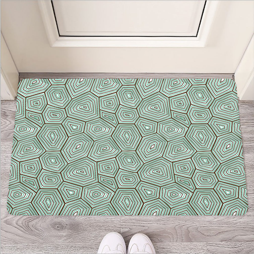 Turtle Shell Pattern Print Rubber Doormat