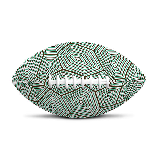 Turtle Shell Pattern Print Rugby Ball