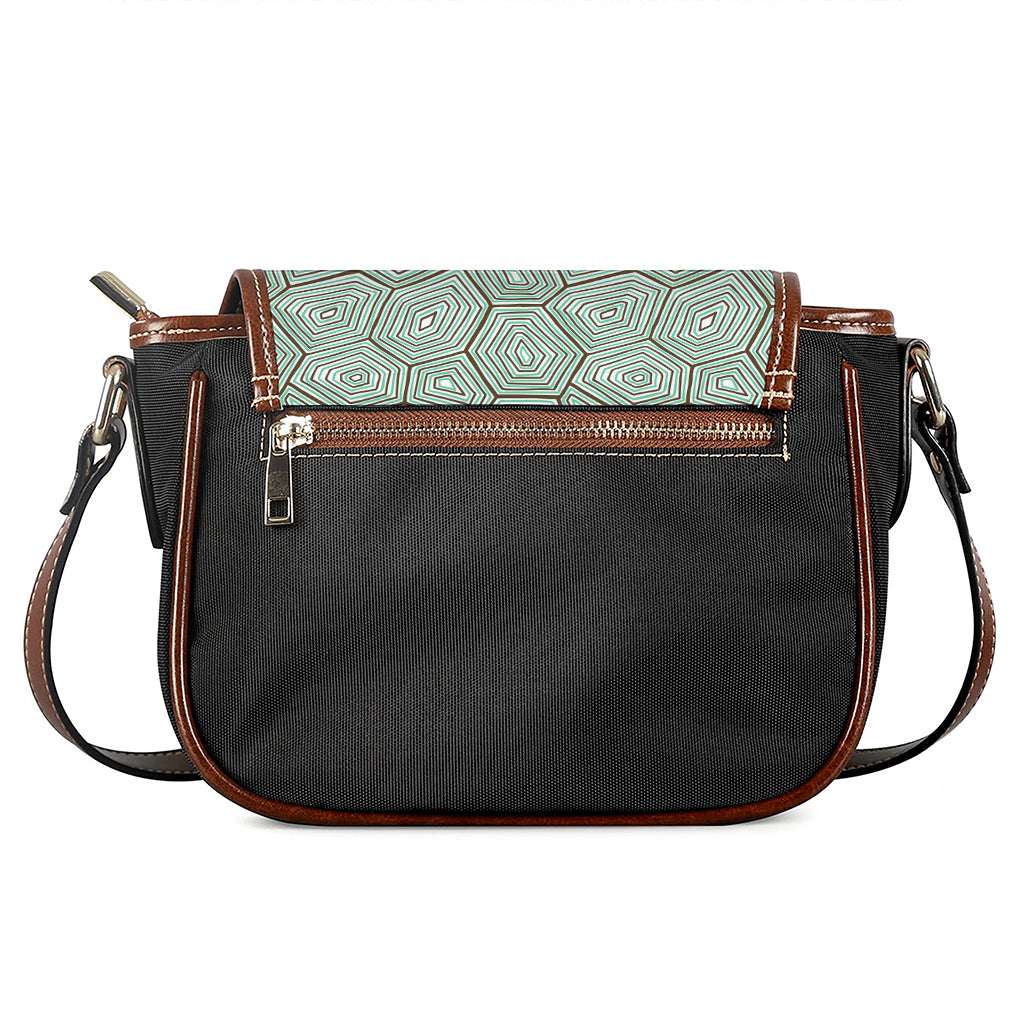 Turtle Shell Pattern Print Saddle Bag