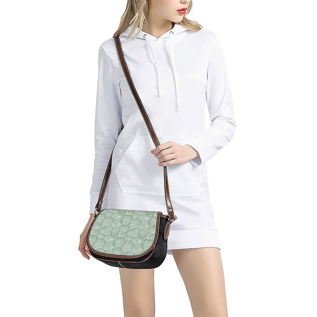 Turtle Shell Pattern Print Saddle Bag