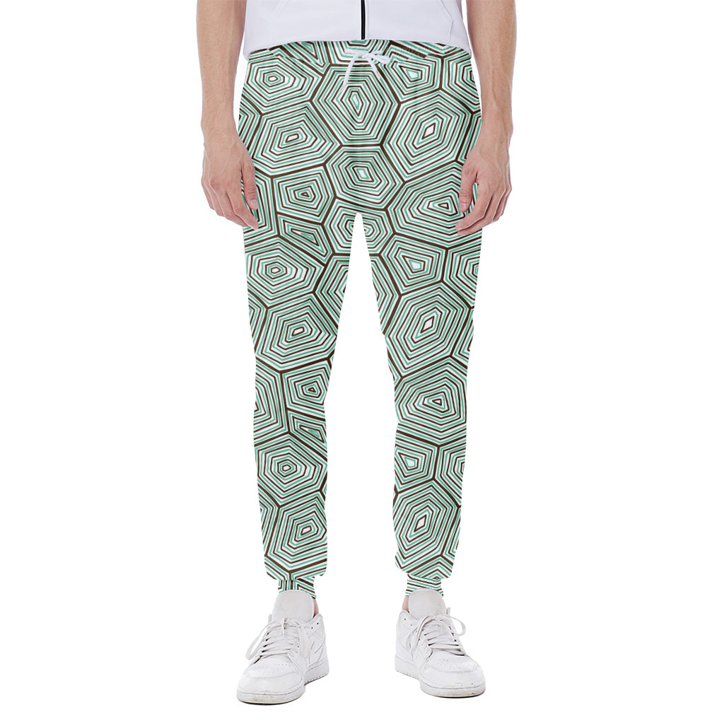 Turtle Shell Pattern Print Scuba Joggers