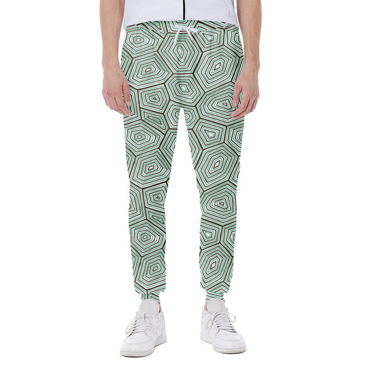Turtle Shell Pattern Print Scuba Joggers