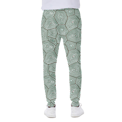 Turtle Shell Pattern Print Scuba Joggers