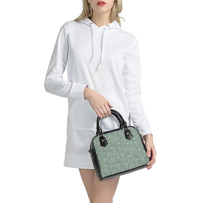 Turtle Shell Pattern Print Shoulder Handbag