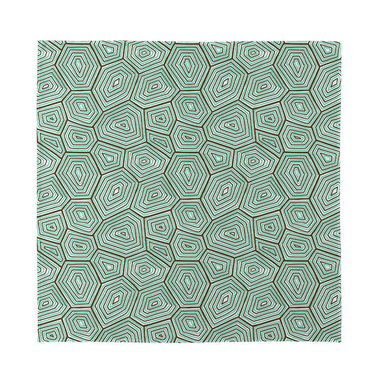 Turtle Shell Pattern Print Silk Bandana