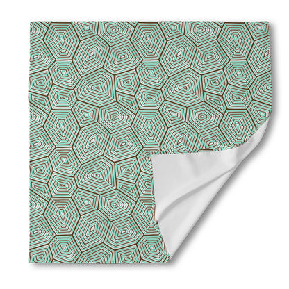 Turtle Shell Pattern Print Silk Bandana