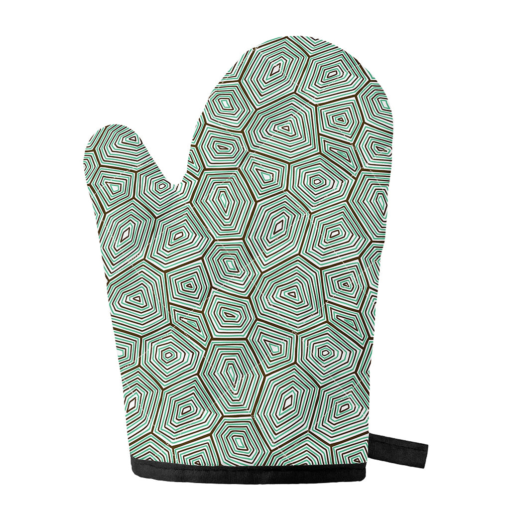 Turtle Shell Pattern Print Single Oven Mitt