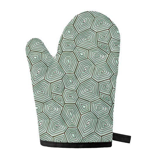 Turtle Shell Pattern Print Single Oven Mitt