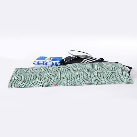 Turtle Shell Pattern Print Sports Towel