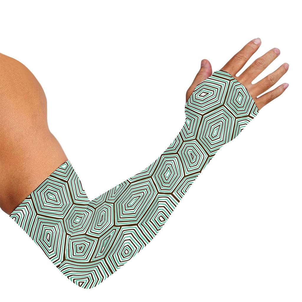 Turtle Shell Pattern Print Sun Protection Arm Sleeves