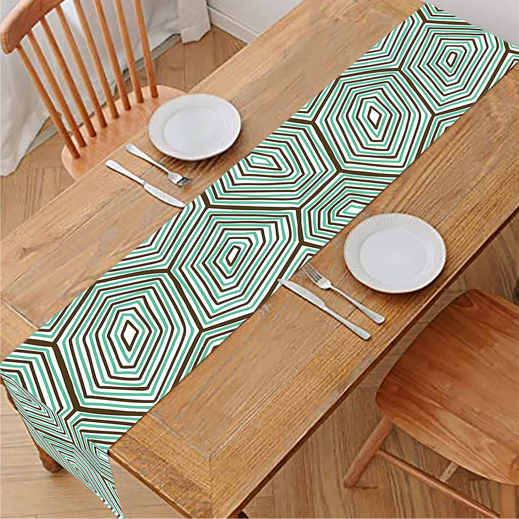 Turtle Shell Pattern Print Table Runner