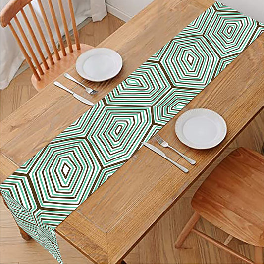 Turtle Shell Pattern Print Table Runner