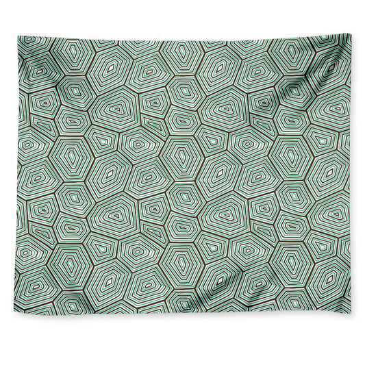 Turtle Shell Pattern Print Tapestry