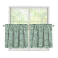 Turtle Shell Pattern Print Tier Curtains