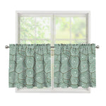 Turtle Shell Pattern Print Tier Curtains