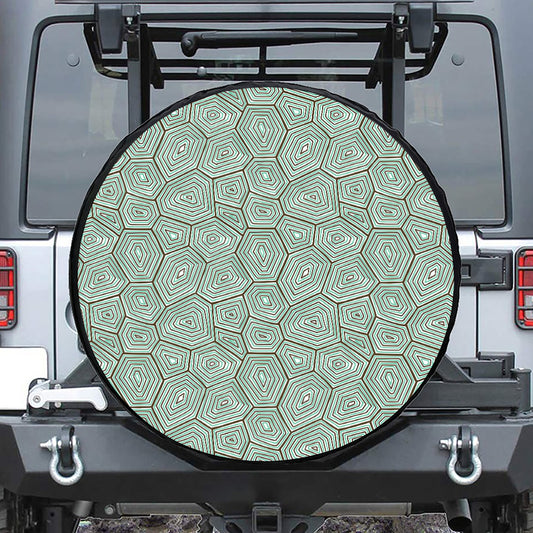 Turtle Shell Pattern Print Tire Cover