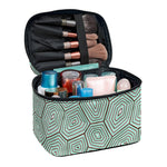 Turtle Shell Pattern Print Travel Makeup Bag