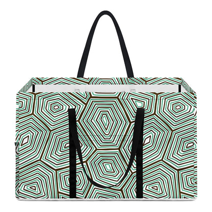 Turtle Shell Pattern Print Utility Tote Bag