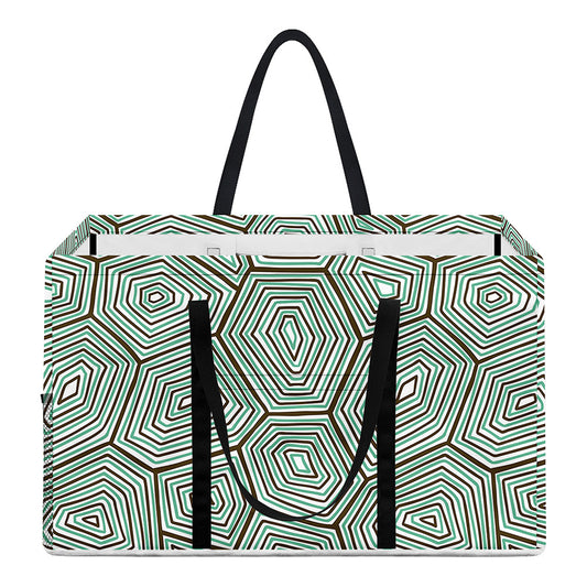 Turtle Shell Pattern Print Utility Tote Bag