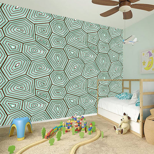 Turtle Shell Pattern Print Wall Sticker