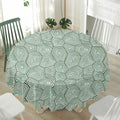 Turtle Shell Pattern Print Waterproof Round Tablecloth