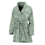 Turtle Shell Pattern Print Women's Bathrobe