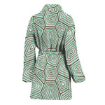 Turtle Shell Pattern Print Women's Bathrobe