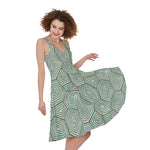 Turtle Shell Pattern Print Women's Sleeveless Dress