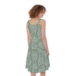 Turtle Shell Pattern Print Women's Sleeveless Dress