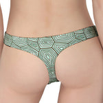 Turtle Shell Pattern Print Women's Thong