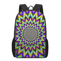 Twinkle Psychedelic Optical Illusion 17 Inch Backpack