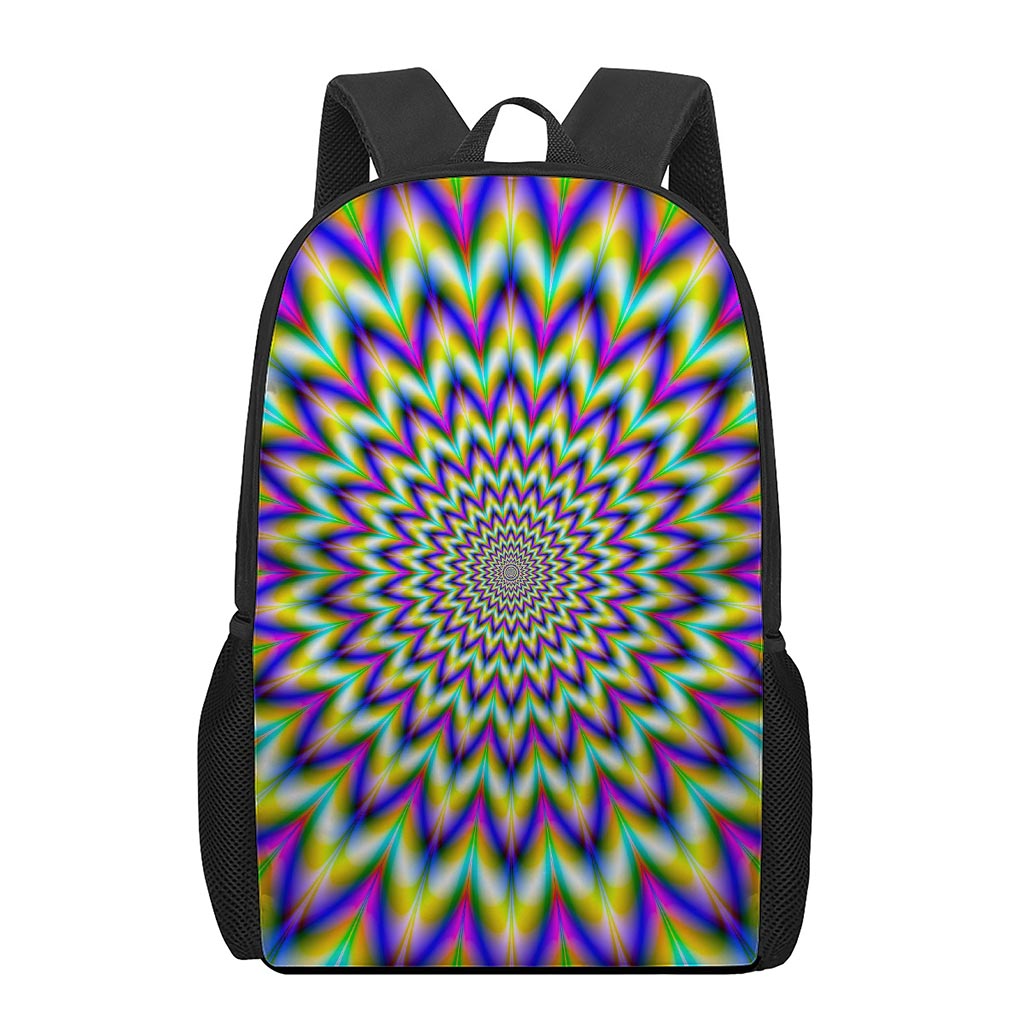 Twinkle Psychedelic Optical Illusion 17 Inch Backpack