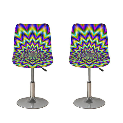 Twinkle Psychedelic Optical Illusion Bar Stool Covers
