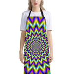 Twinkle Psychedelic Optical Illusion Bib Apron With Pocket