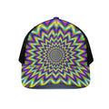 Twinkle Psychedelic Optical Illusion Black Mesh Trucker Hat