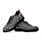 Twinkle Psychedelic Optical Illusion Black Running Shoes