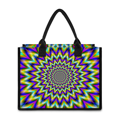 Twinkle Psychedelic Optical Illusion Canvas Tote Bag